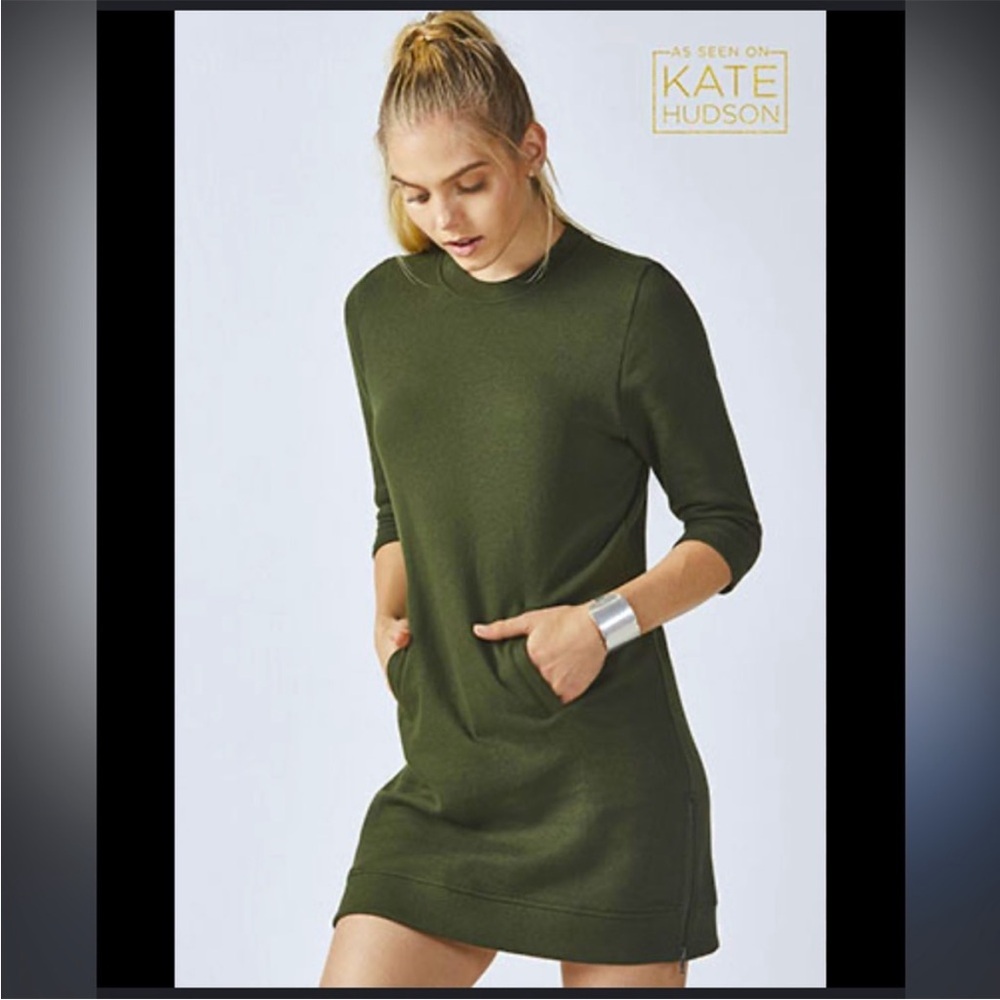 Fabletics Elena 3/4 Sleeve Mini Dress with pockets. Size L